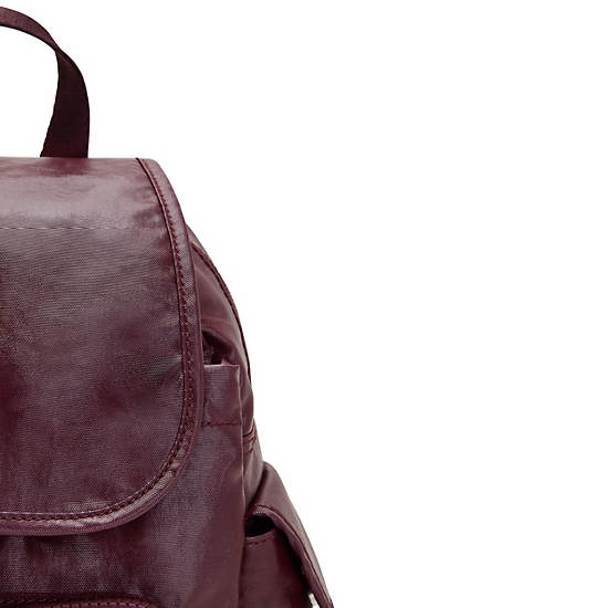 Kipling City Pack Mini Klassieke Metallic Rugzak Bordeaux | België 1735TC